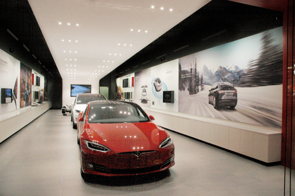 Luxury car showroom