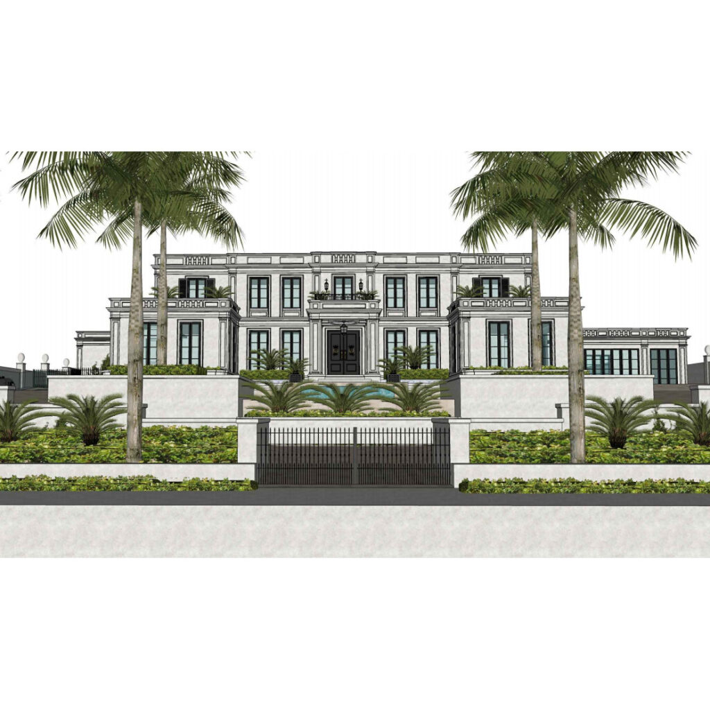 Bahamas beach house sketch
