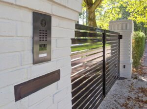 Home Security Automation System at the Front Gate of a Property